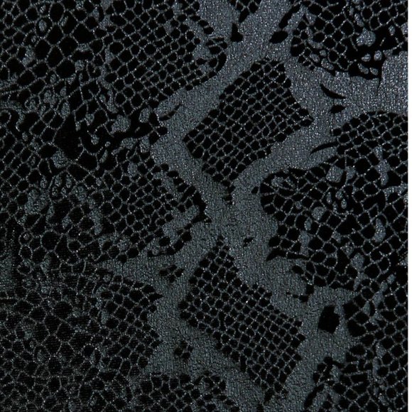 2X HOST PICK!!! BLACK SNAKESKIN PRINT VELVET HIGH NECK TEE - Picture 5 of 7